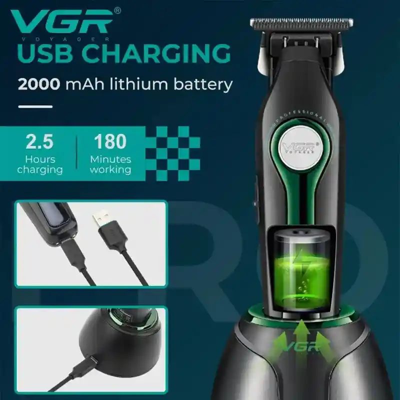 ماشین اصلاح موی سر و صورت وی جی ار مدل v-993